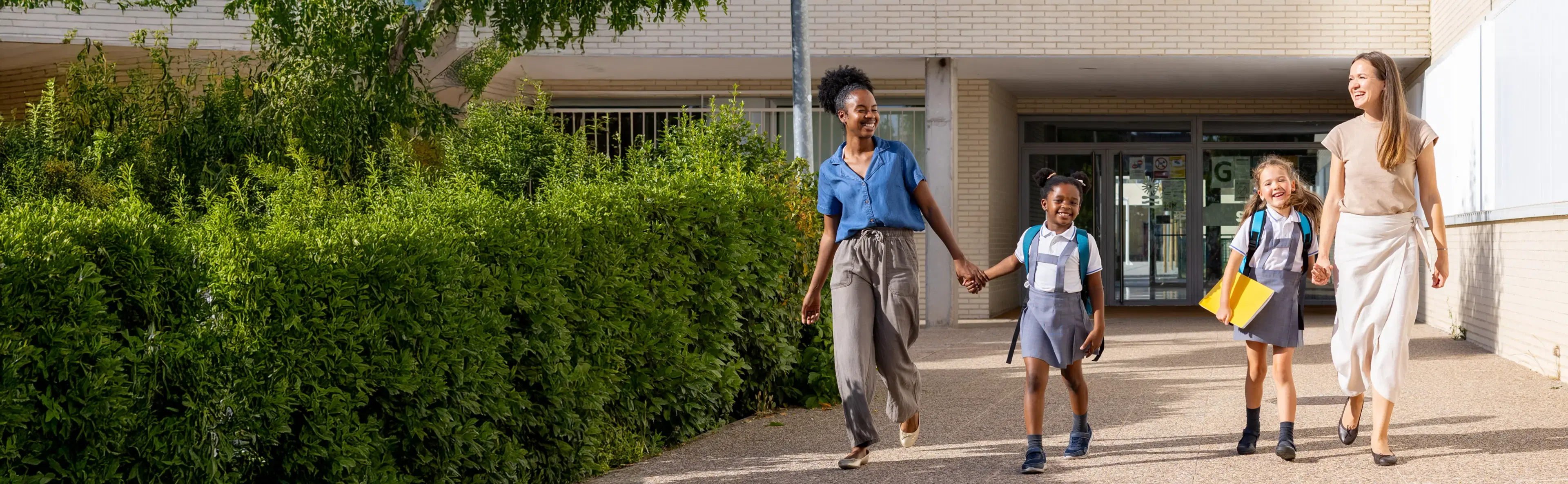 Parent and child exploring private school options